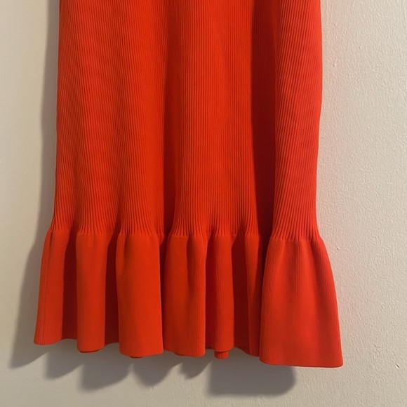 A.L.C Vance Dress Women’s Size XL Mini Ribbed Knit Tangerine Orange - Picture 8 of 11